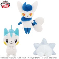 Pokemon - Pokemon Color Selection White: Pachirisu / Meowstic (F) / Snom Plush [ASSORTED]